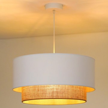Duolla - Chandelier on a string BOHO 1xE27/15W/230V d. 45 cm white/brown