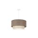 Duolla - Chandelier on a string BOHO ECO RECYCLING 1xE27/15W/230V brown/creamy