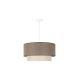 Duolla - Chandelier on a string BOHO ECO RECYCLING 1xE27/15W/230V brown/creamy