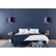 Duolla - Chandelier on a string CANNES 1xE27/15W/230V d. 50 cm blue/silver
