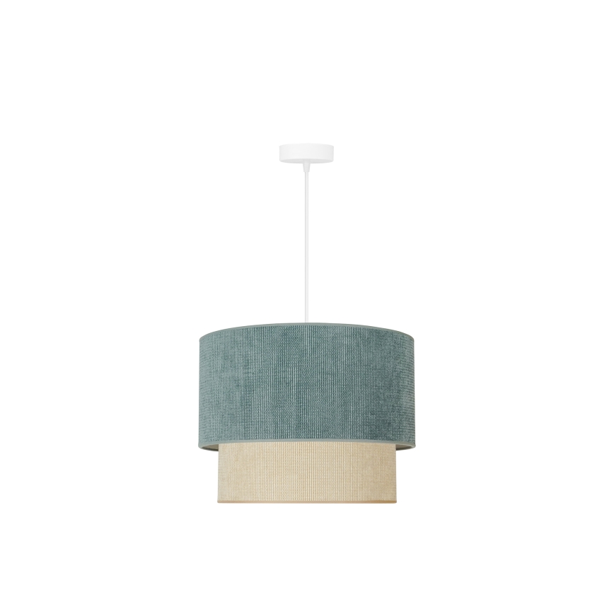 Duolla - Chandelier on a string CORDUROY 1xE27/15W/230V d. 40 cm blue/beige