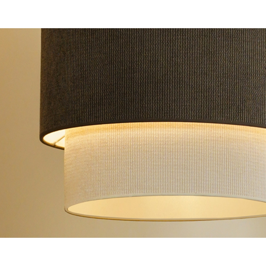 Duolla - Chandelier on a string CORDUROY 1xE27/15W/230V d. 40 cm brown/creamy