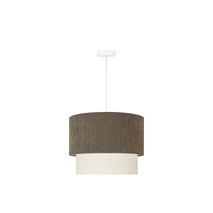Duolla - Chandelier on a string CORDUROY 1xE27/15W/230V d. 40 cm brown/creamy