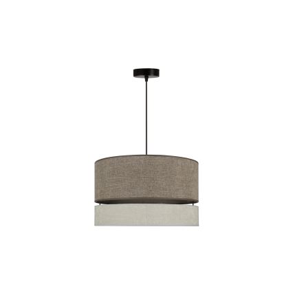 Duolla - Chandelier on a string DOUBLE 1xE27/15W/230V d. 40 cm brown/grey