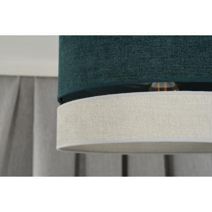 Duolla - Chandelier on a string DOUBLE 1xE27/15W/230V d. 40 cm green/grey