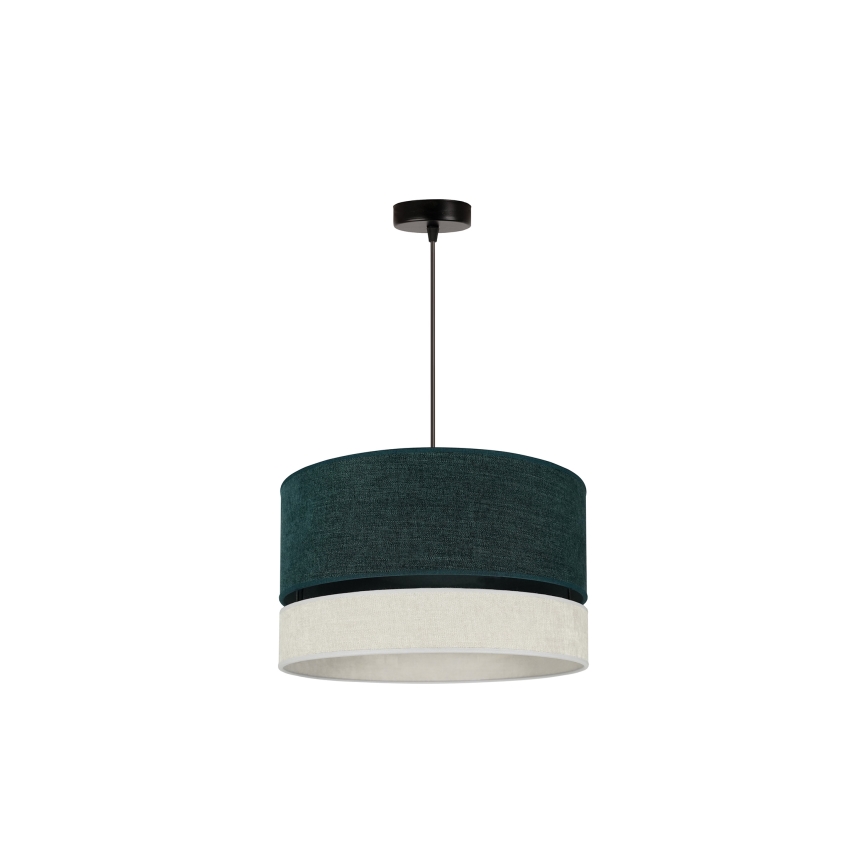 Duolla - Chandelier on a string DOUBLE 1xE27/15W/230V d. 40 cm green/grey