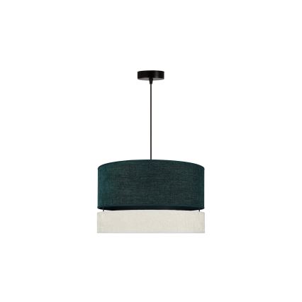 Duolla - Chandelier on a string DOUBLE 1xE27/15W/230V d. 40 cm green/grey