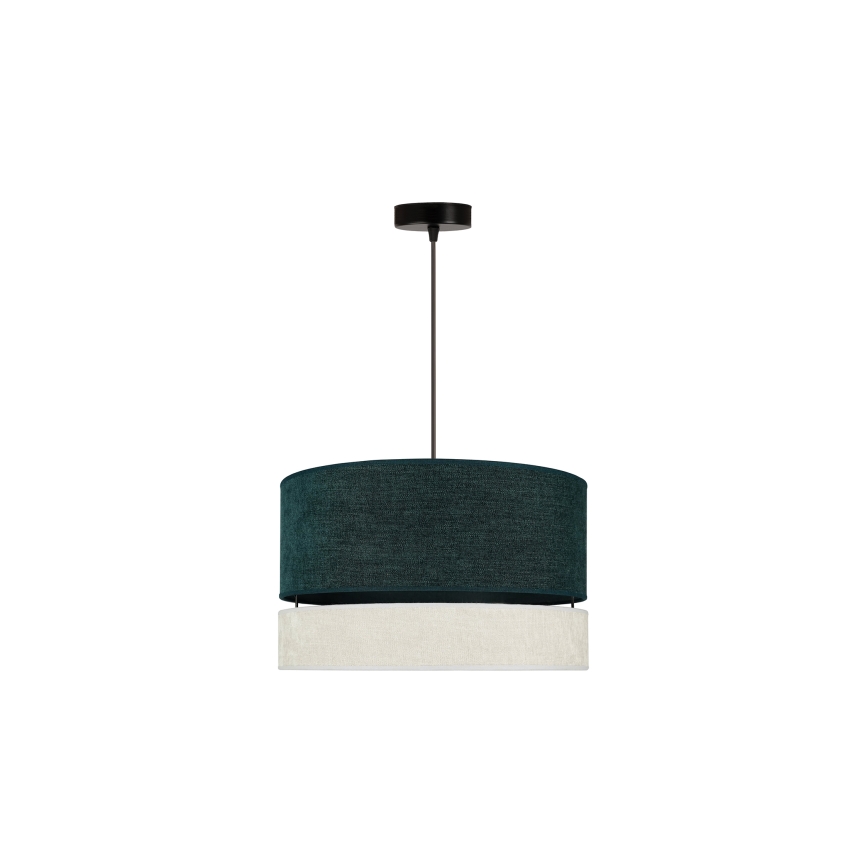 Duolla - Chandelier on a string DOUBLE 1xE27/15W/230V d. 40 cm green/grey