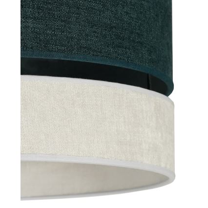 Duolla - Chandelier on a string DOUBLE 1xE27/15W/230V d. 40 cm green/grey