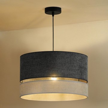 Duolla - Chandelier on a string DOUBLE 1xE27/15W/230V d. 40 cm grey