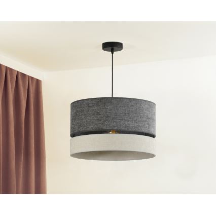 Duolla - Chandelier on a string DOUBLE 1xE27/15W/230V d. 40 cm grey