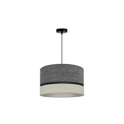 Duolla - Chandelier on a string DOUBLE 1xE27/15W/230V d. 40 cm grey