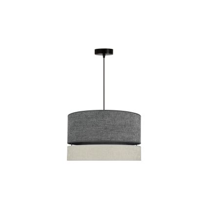 Duolla - Chandelier on a string DOUBLE 1xE27/15W/230V d. 40 cm grey