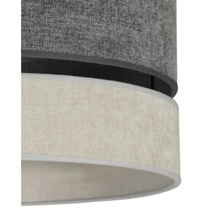 Duolla - Chandelier on a string DOUBLE 1xE27/15W/230V d. 40 cm grey