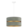 Duolla - Chandelier on a string DUO 1xE27/15W/230V d. 40 cm light green/gold