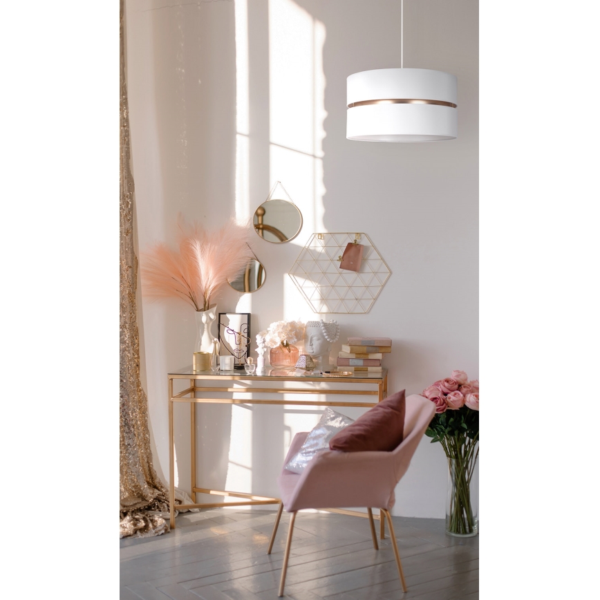 Duolla - Chandelier on a string DUO 1xE27/15W/230V d. 40 cm white/gold