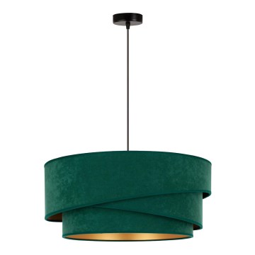 Duolla - Chandelier on a string KOBO 1xE27/15W/230V d. 45 cm green/gold