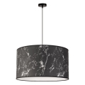Duolla - Chandelier on a string MARBLE 1xE27/40W/230V black/white