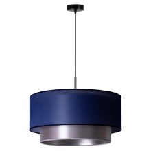 Duolla - Chandelier on a string NANTES 1xE27/15W/230V d. 45 cm blue/silver