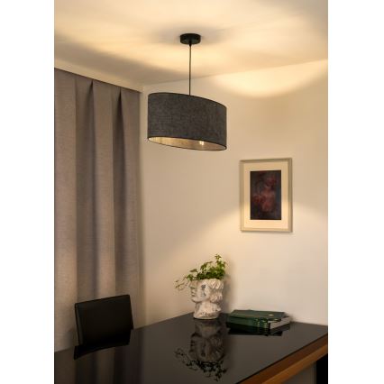 Duolla - Chandelier on a string OVAL 1xE27/15W/230V grey