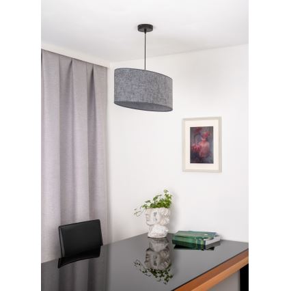 Duolla - Chandelier on a string OVAL 1xE27/15W/230V grey