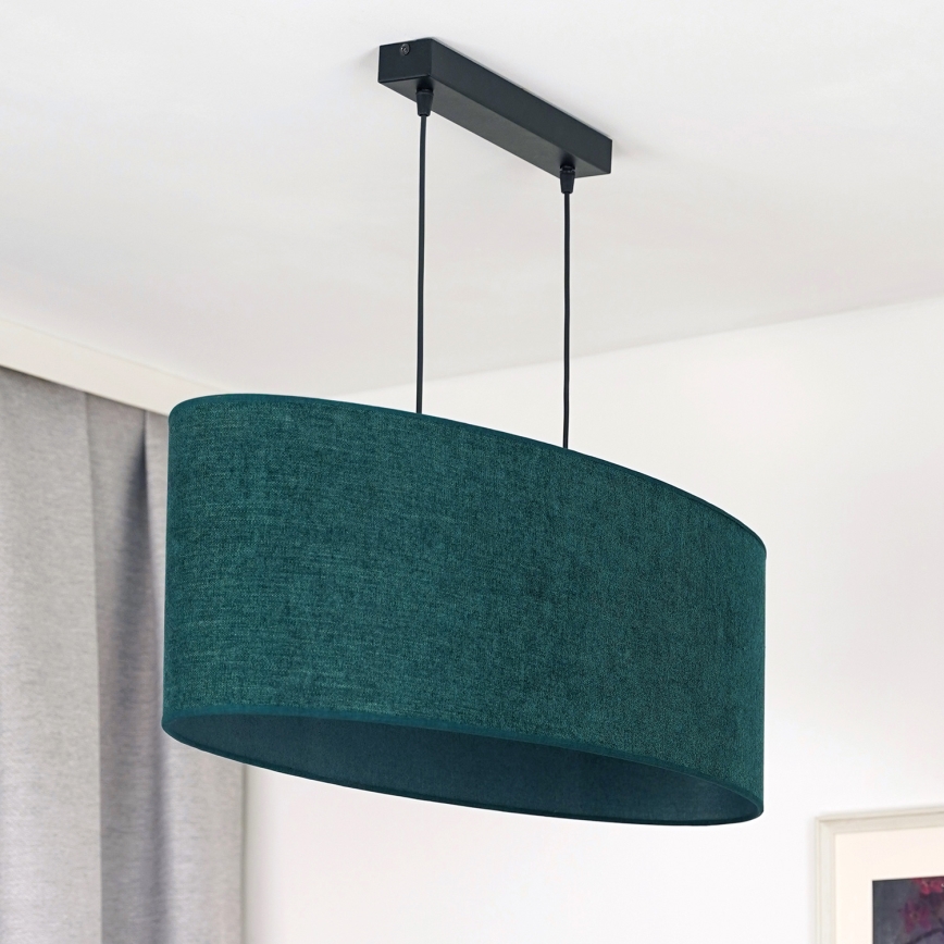 Duolla - Chandelier on a string OVAL 2xE27/15W/230V green