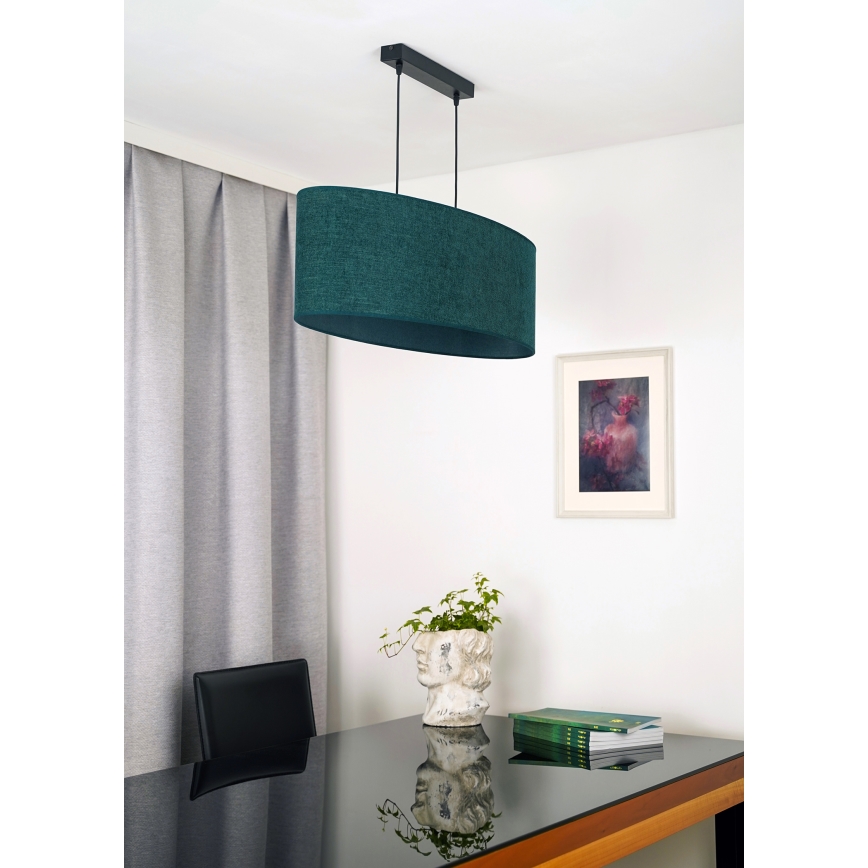 Duolla - Chandelier on a string OVAL 2xE27/15W/230V green