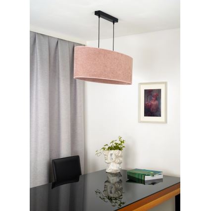 Duolla - Chandelier on a string OVAL 2xE27/15W/230V pink
