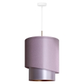 Duolla - Chandelier on a string PARIS 1xE27/15W/230V d. 40 cm pink/silver/copper