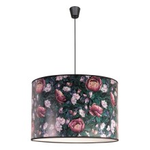 Duolla - Chandelier on a string PRINT L 1xE27/40W/230V flowers