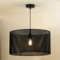 Duolla - Chandelier on a string ROLLER RATTAN 1xE27/15W/230V d. 45 cm black