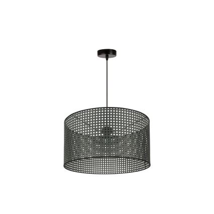 Duolla - Chandelier on a string ROLLER RATTAN 1xE27/15W/230V d. 45 cm black