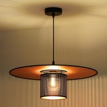 Duolla - Chandelier on a string TOKYO SHINY 1xE27/15W/230V black/copper