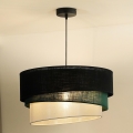 Duolla - Chandelier on a string TRIO 1xE27/15W/230V d. 45 cm black/green/white