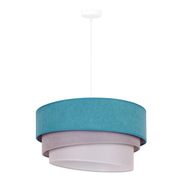 Duolla - Chandelier on a string TRIO 1xE27/15W/230V d. 45 cm turquoise/grey/white