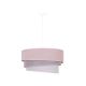 Duolla - Chandelier on a string TRIO 1xE27/15W/230V pink/grey/white