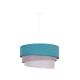 Duolla - Chandelier on a string TRIO 1xE27/15W/230V turquoise/grey/white
