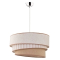 Duolla - Chandelier on a string TRIO 1xE27/40W/230V beige/brown