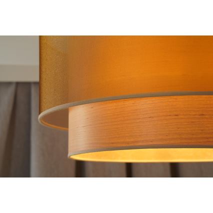 Duolla - Chandelier on a string WOOD BOHO 1xE27/15W/230V d. 45 cm copper/beige