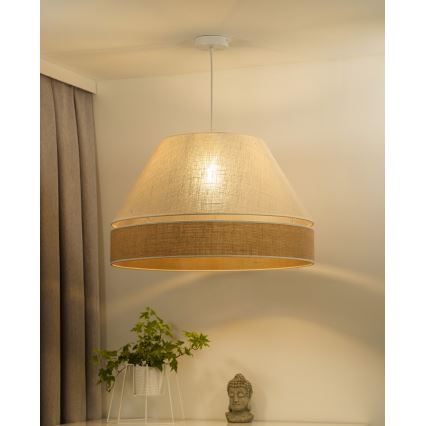 Duolla - Chandelier on a string YUTE AVIGNON 1xE27/15W/230V d. 60 cm grey/brown