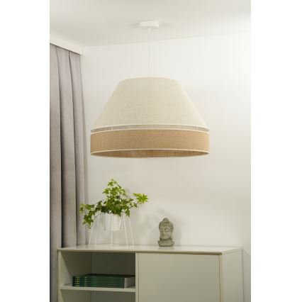 Duolla - Chandelier on a string YUTE AVIGNON 1xE27/15W/230V d. 60 cm grey/brown