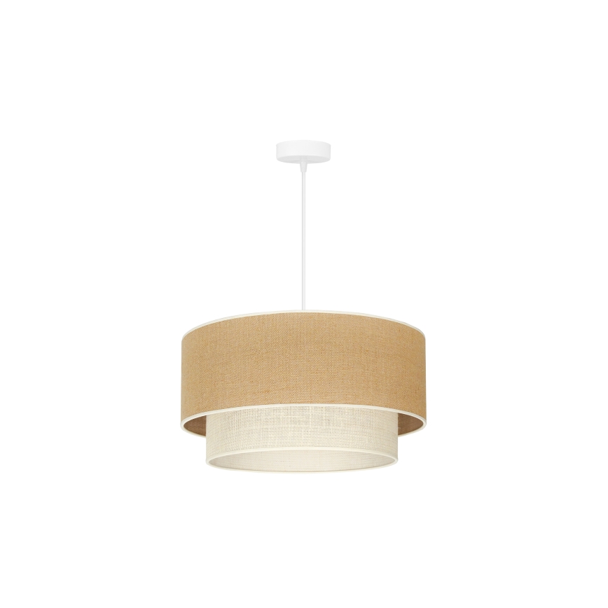 Duolla - Chandelier on a string YUTE BOHO 1xE27/15W/230V d. 45 cm brown/creamy