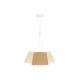 Duolla - Chandelier on a string YUTE ROSSA 3xE27/15W/230V grey/brown