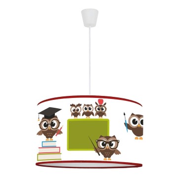 Duolla - Children's chandelier on a string OWLS MULTI 1xE27/15W/230V d. 35 cm