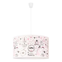 Duolla - Children's chandelier on a string PRINT M 1xE27/40W/230V fairytale