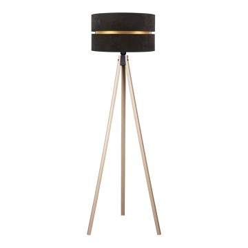Duolla - Floor lamp DUO 1xE27/60W/230V d. 44 cm black/beige