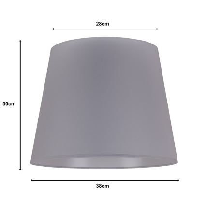 Duolla - Lampshade for floor lamp CLASSIC L E27 d. 38 cm grey