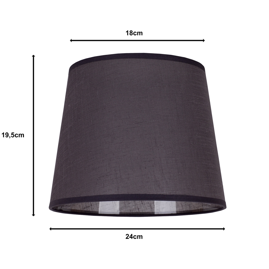 Duolla - Lampshade for table lamp CLASSIC M E27 d. 24 cm anthracite