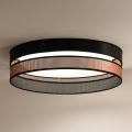 Duolla - LED Ceiling light ROLLER DUO SHINY LED/24W/230V d. 45 cm black/copper