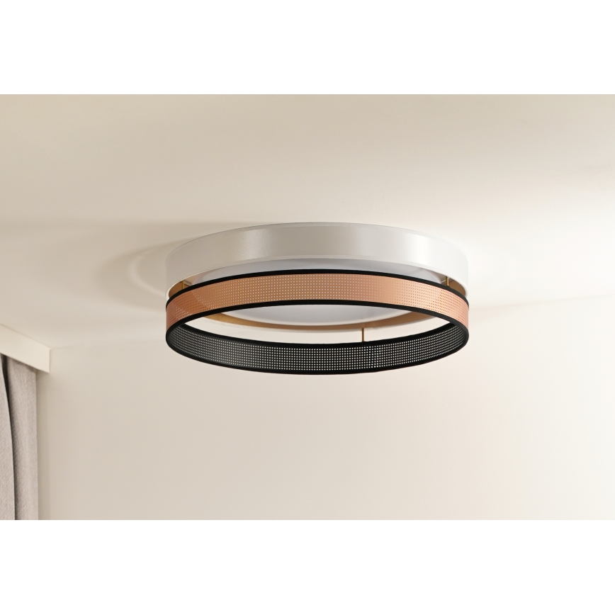 Duolla - LED Ceiling light ROLLER DUO SHINY LED/24W/230V d. 45 cm white/copper